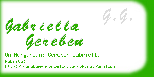 gabriella gereben business card
